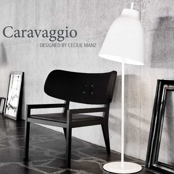 Caravaggio golvlampa - Vit - Fritz Hansen