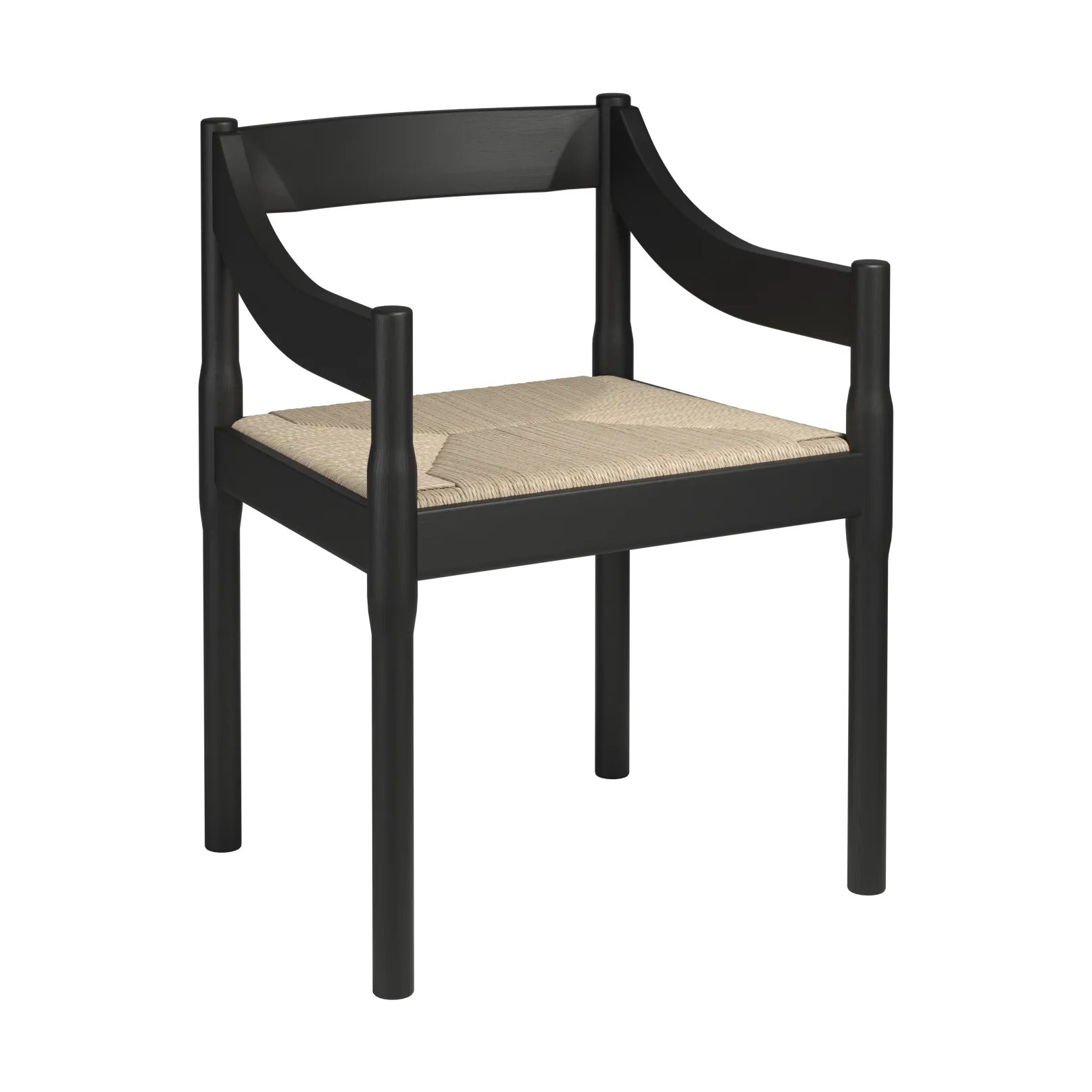 Carimate karmstol, Svart ask-naturflätad Fritz Hansen