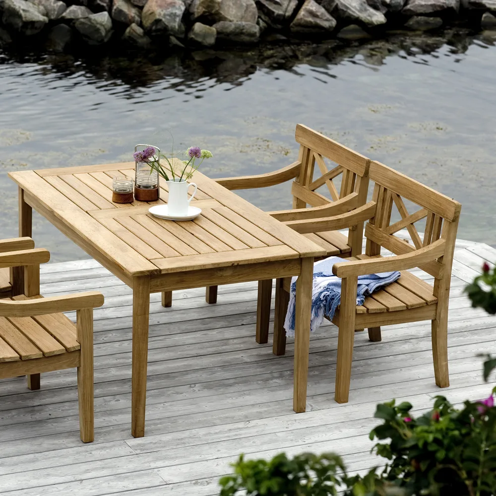 Drachmann bord, teak, ø126 Fritz Hansen