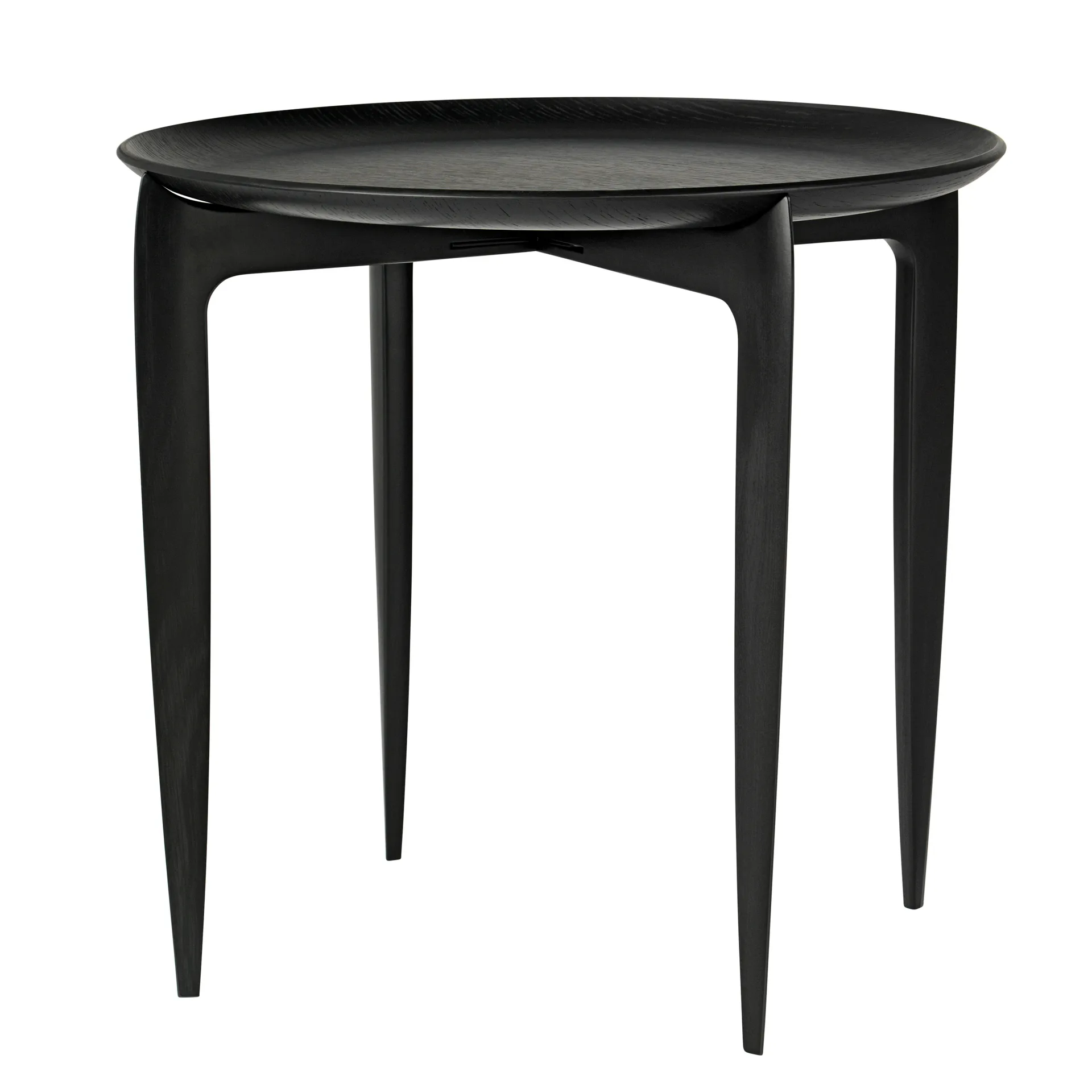 Foldable Tray Table Ø 45 cm, Svart Fritz Hansen