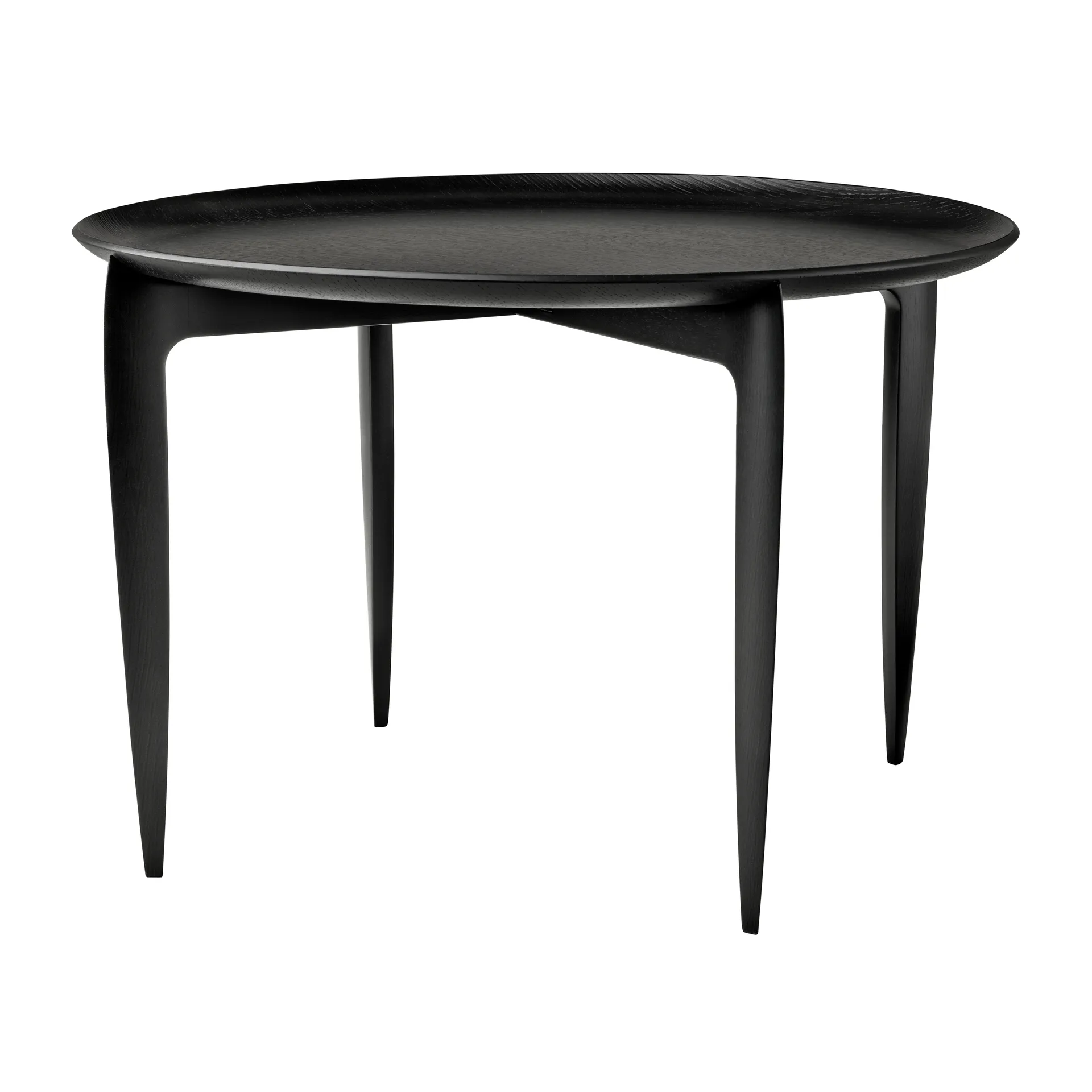 Foldable Tray Table Ø60 cm, Svart Fritz Hansen
