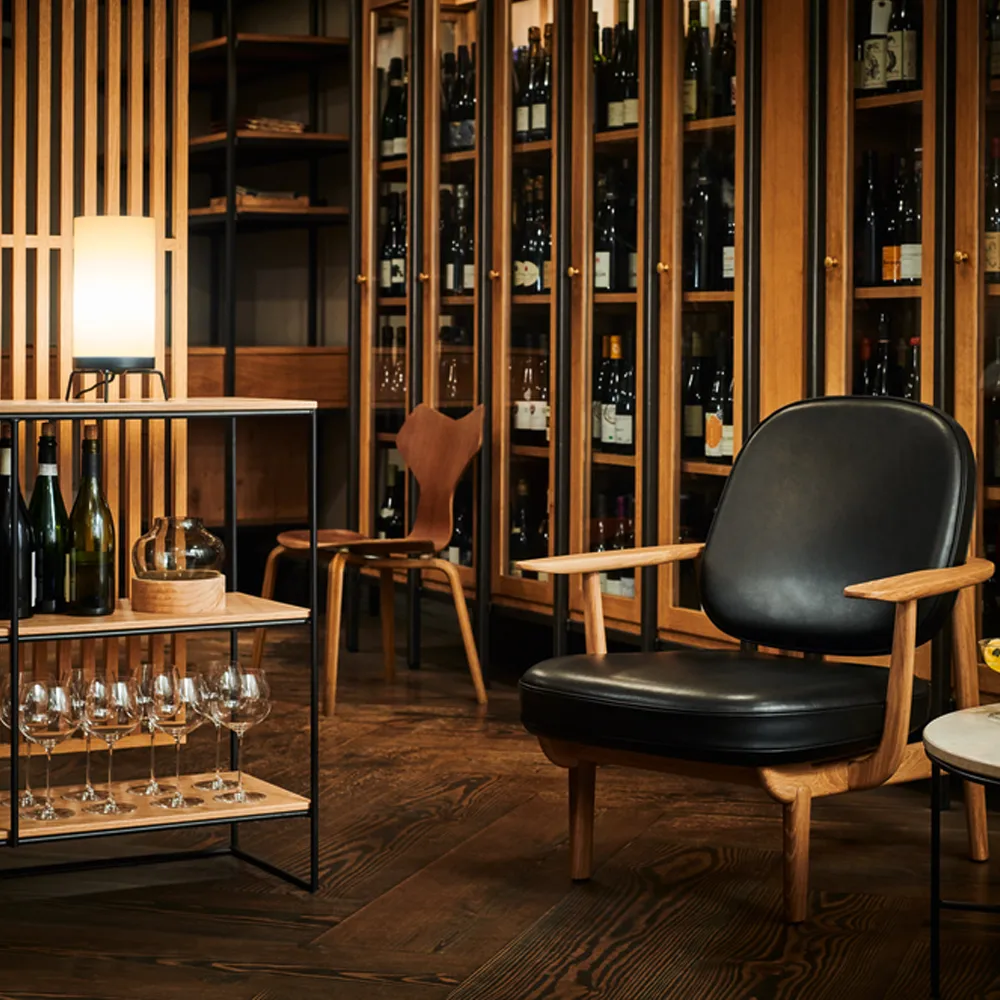 Fred JH97 fåtölj, Christianshavn gul Fritz Hansen