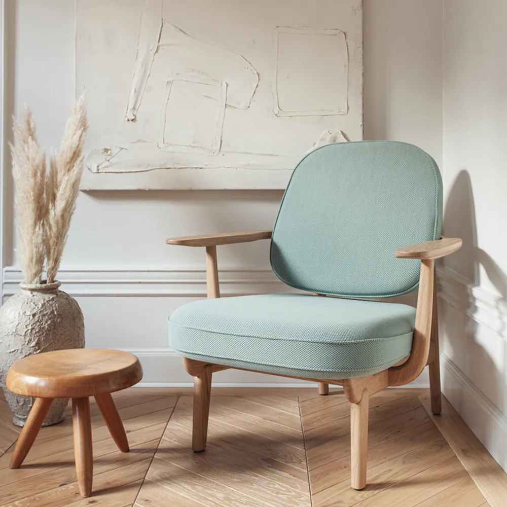 Fred JH97 fåtölj, Christianshavn gul Fritz Hansen