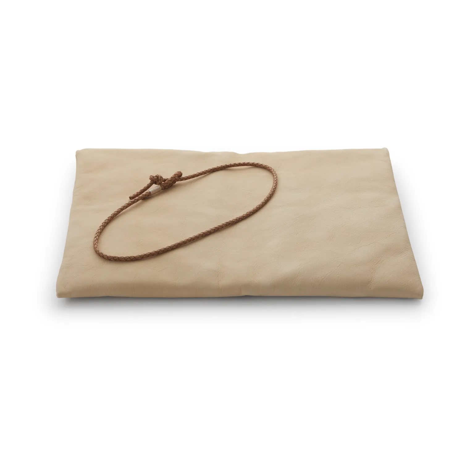 Georg läderdyna med rem till pall/barstol, Beige-brun Fritz Hansen