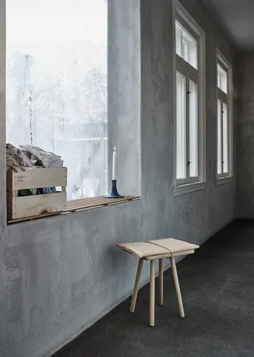 Georg läderdyna med rem till pall/barstol - Beige-brun - Fritz Hansen