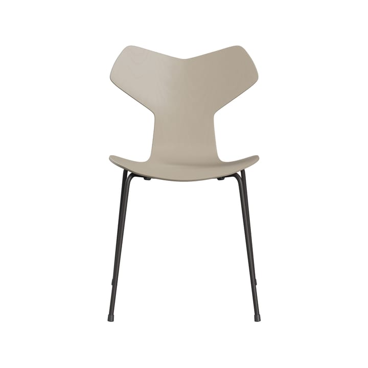 Grand Prix 3130 stol - Light beige-målad ask-grafitgrått stativ - Fritz Hansen