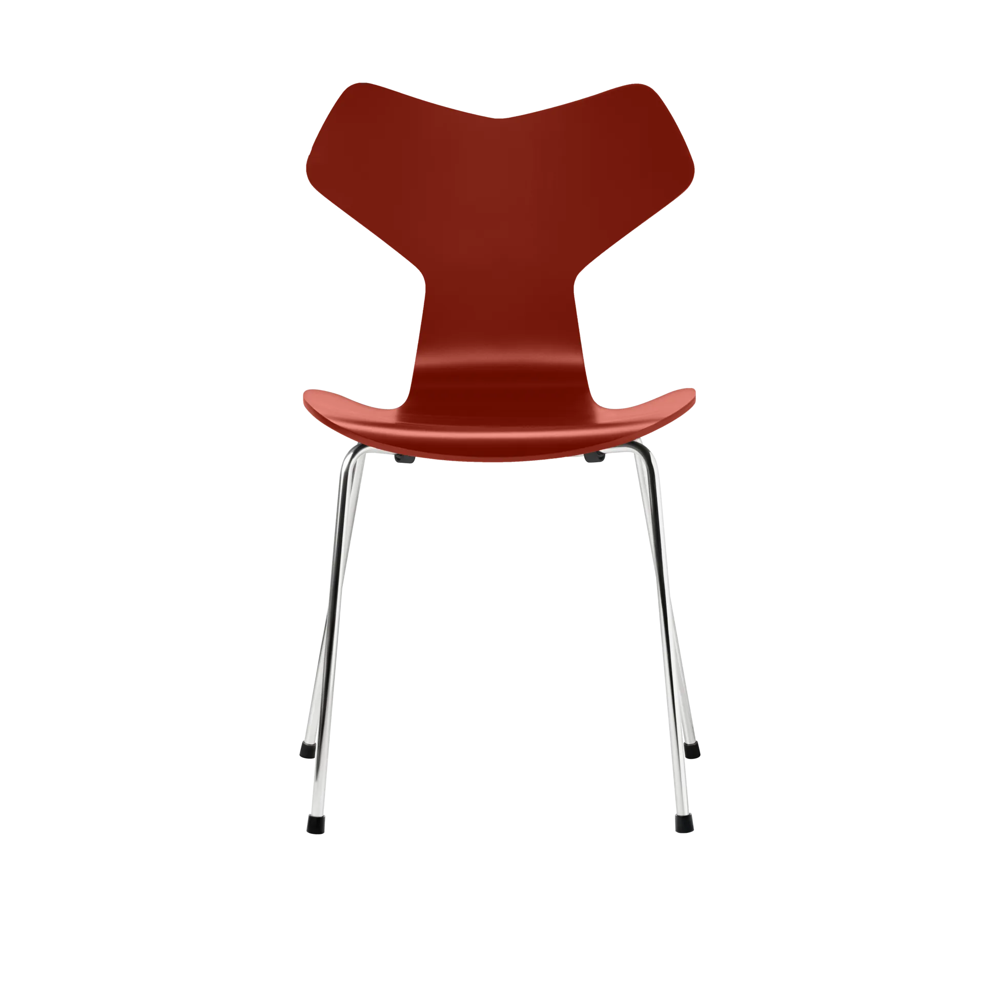 Grand Prix 3130 stol, Venetian Red 670-kromat stålstativ Fritz Hansen