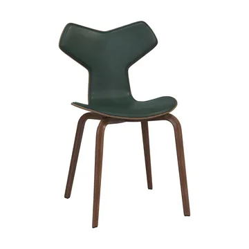 Grand Prix 4130 framsidesklädd stol - Pure Forest green-walnut - Fritz Hansen