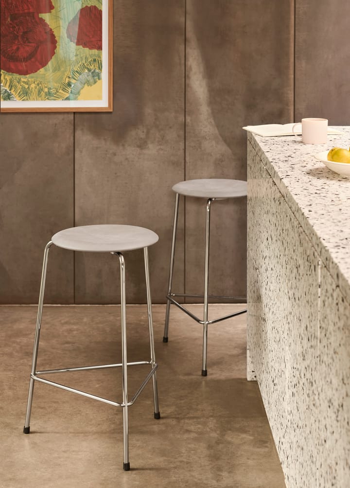 High Dot pall läder, Lava grey-chrome Fritz Hansen