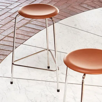 High Dot pall läder, Walnut, 2-pack - Fritz Hansen