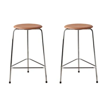 High Dot pall läder, Walnut, 2-pack - Fritz Hansen