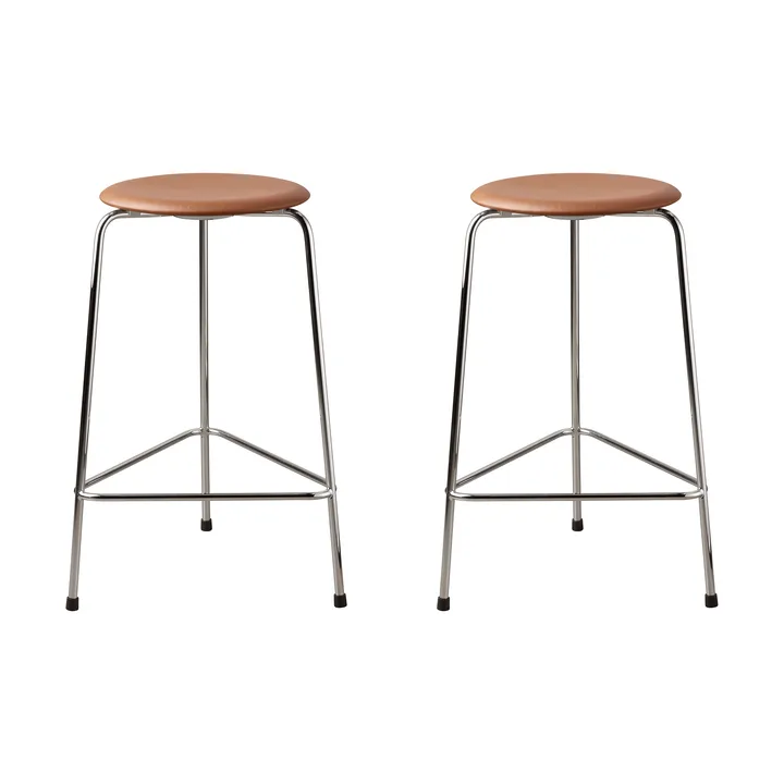 High Dot pall läder, Walnut, 2-pack - Fritz Hansen