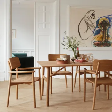 Hven matbord Ø110 cm - Obehandlad ek - Fritz Hansen