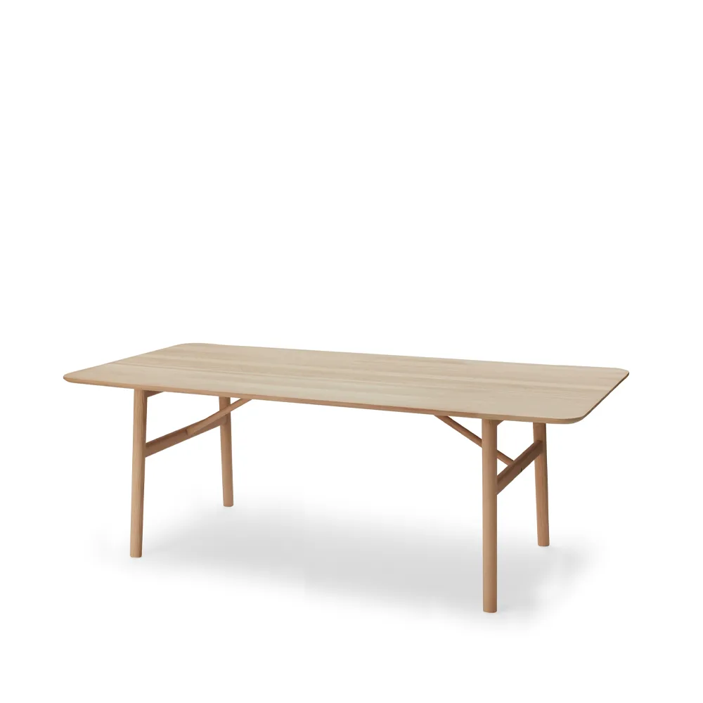 Hven matbord 94x190 cm, Obehandlad ek Fritz Hansen