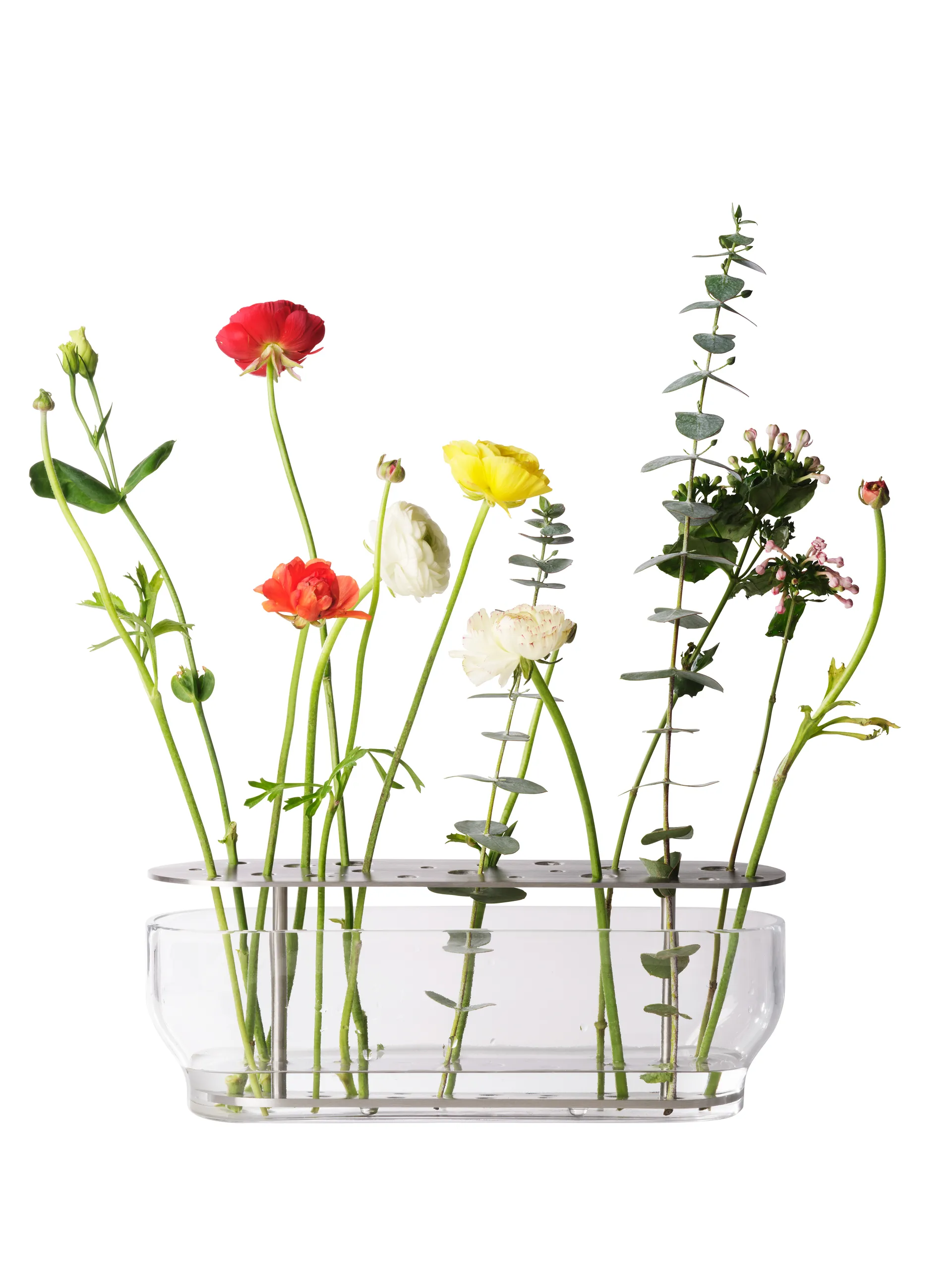 Ikebana vas rostfritt stål, Lång Fritz Hansen