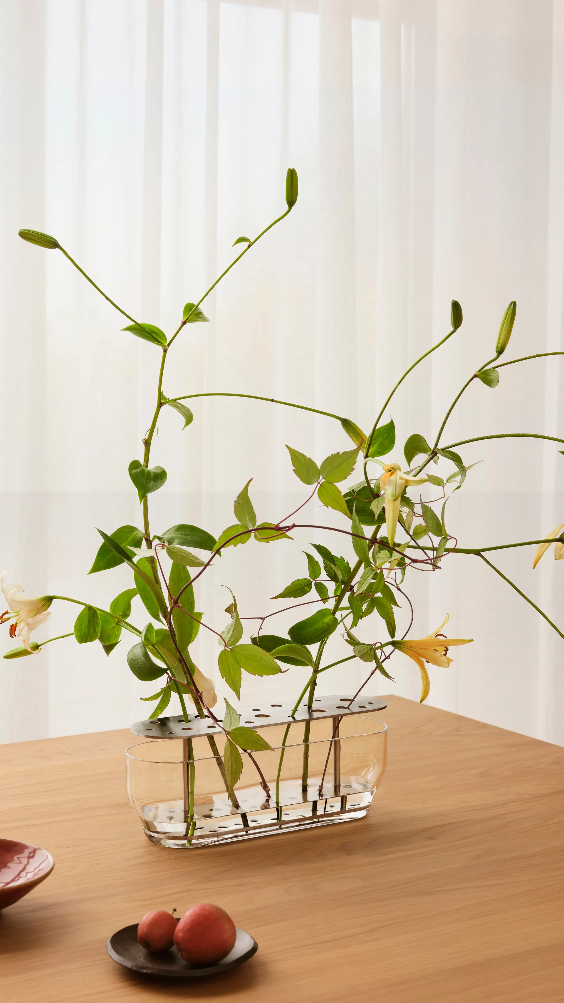 Ikebana vas rostfritt stål, Lång Fritz Hansen