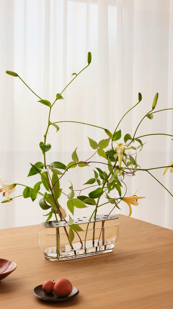 Ikebana vas rostfritt stål, Lång Fritz Hansen