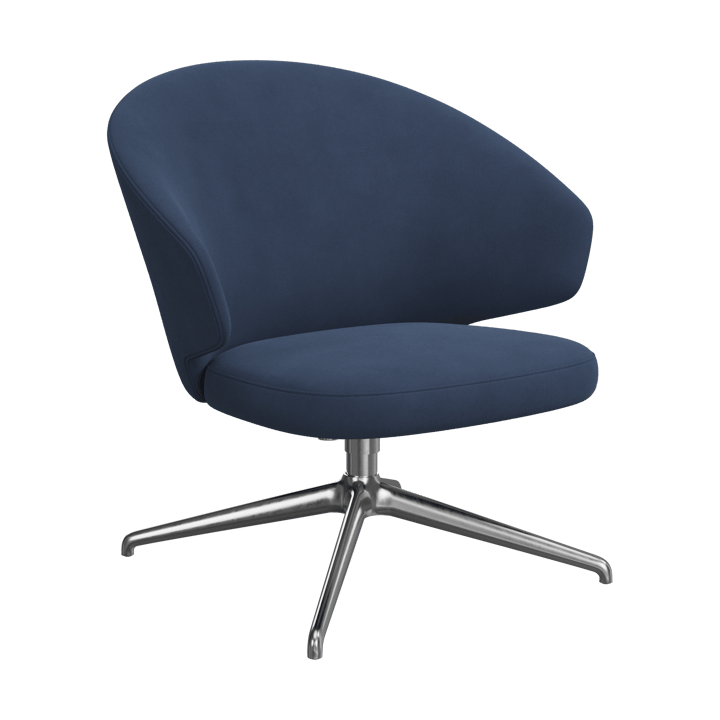 Let loungestol, Tyg Christianhavn 1153-polerat stål-aluminium Fritz Hansen