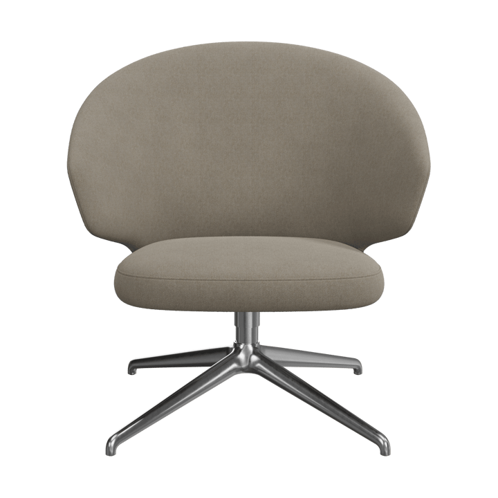 Let loungestol - Tyg Hallingdal 270 Brown grey-polerat stål-aluminium - Fritz Hansen