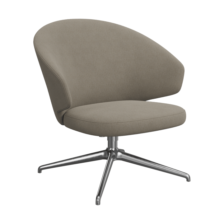 Let loungestol, Tyg Hallingdal 270 Brown grey-polerat stål-aluminium Fritz Hansen