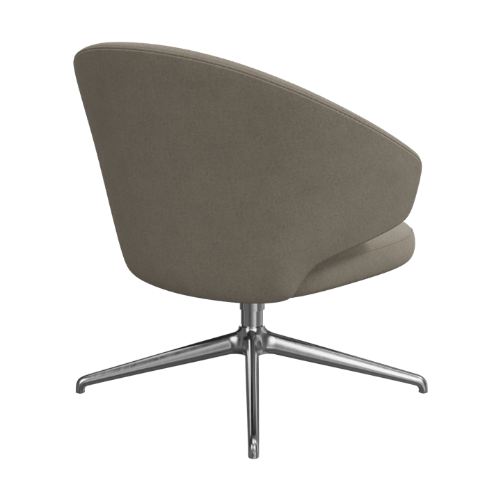Let loungestol, Tyg Hallingdal 270 Brown grey-polerat stål-aluminium Fritz Hansen