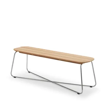 Lilium bänk - teak, rostfritt stål - Fritz Hansen