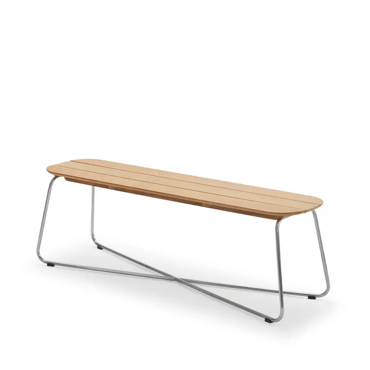 Lilium bänk - teak, rostfritt stål - Fritz Hansen