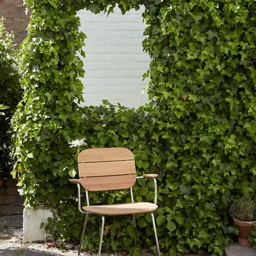 Lilium karmstol - teak, rostfritt stål - Fritz Hansen