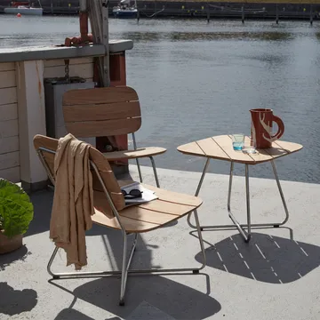 Lilium loungestol - teak, rostfritt stål - Fritz Hansen