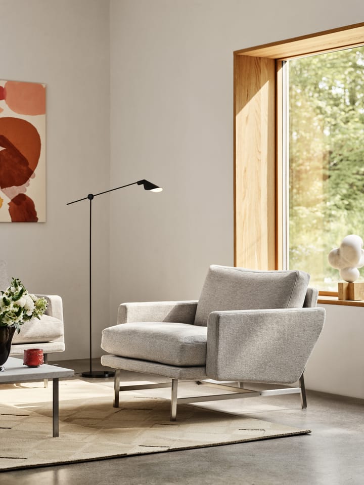 Lissoni PL111S lounge chair small - Clay 012-rostfritt stål - Fritz Hansen