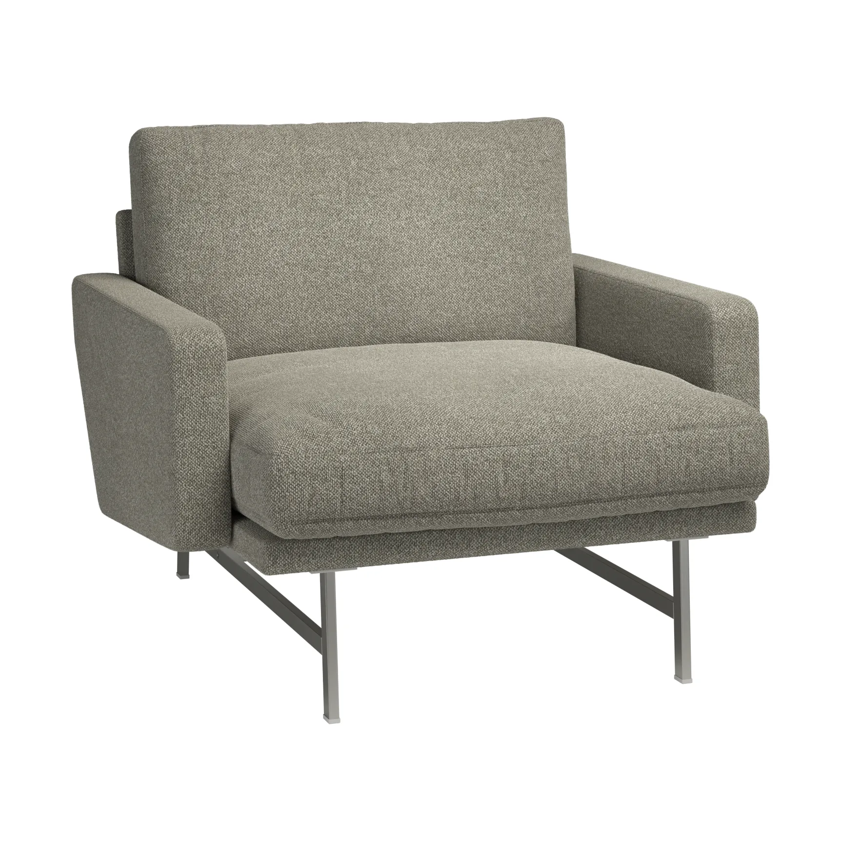 Lissoni PL111S lounge chair small, Moss 015-rostfritt stål Fritz Hansen