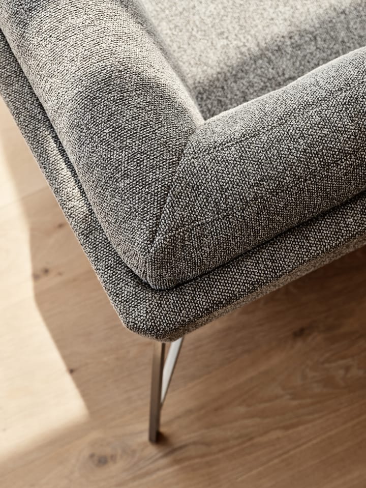 Lissoni PL114 R högerställd hörnsoffa, Moss 015-rostfritt stål Fritz Hansen