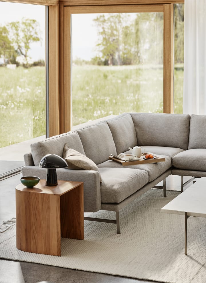 Lissoni PL115 hörnsoffa, Clay 012-rostfritt stål Fritz Hansen