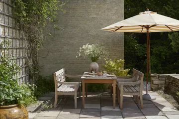 Messina parasoll - Golden Yellow Stripes Ø270 cm - Fritz Hansen