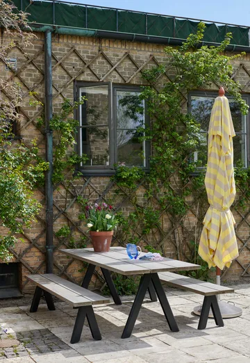 Messina parasoll - Lemon/sand, 300x300 cm - Fritz Hansen