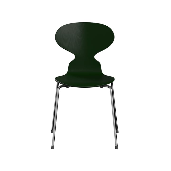 Myran 3101 stol - evergreen, målad ask, kromat stålstativ - Fritz Hansen