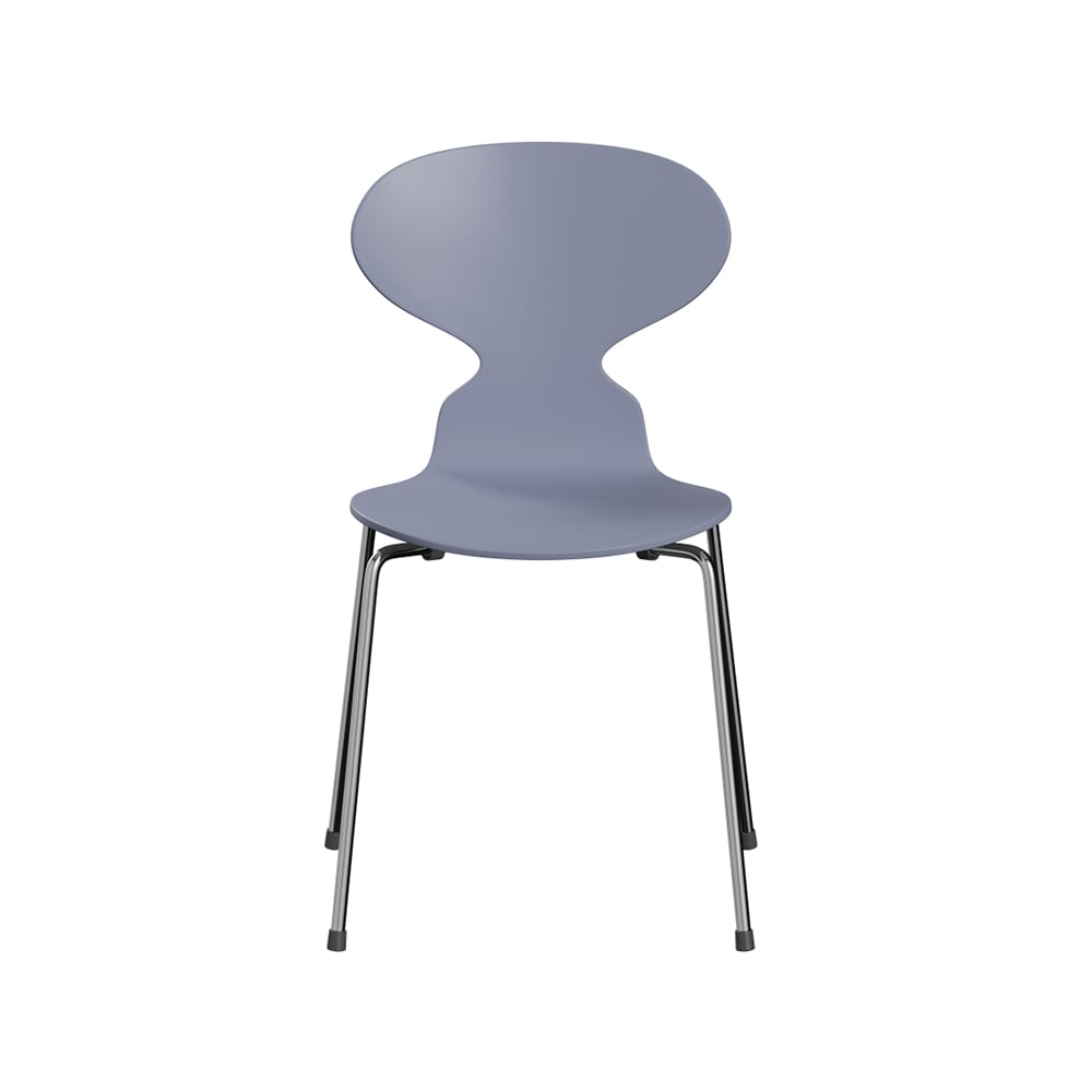 Fritz Hansen Myran 3101 stol lavender blue, lackad, kromat stålstativ