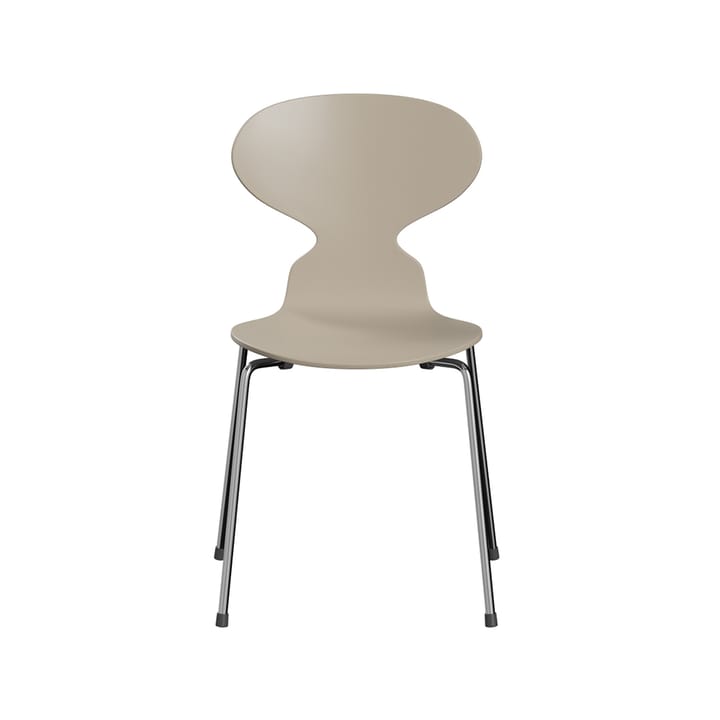 Myran 3101 stol - light beige, lackad, kromat stålstativ - Fritz Hansen