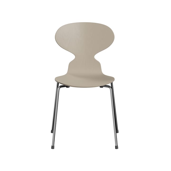 Myran 3101 stol - light beige, målad ask, kromat stålstativ - Fritz Hansen