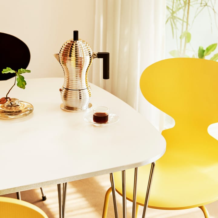 Myran 3101 stol, midnight blue, målad ask, kromat stålstativ Fritz Hansen