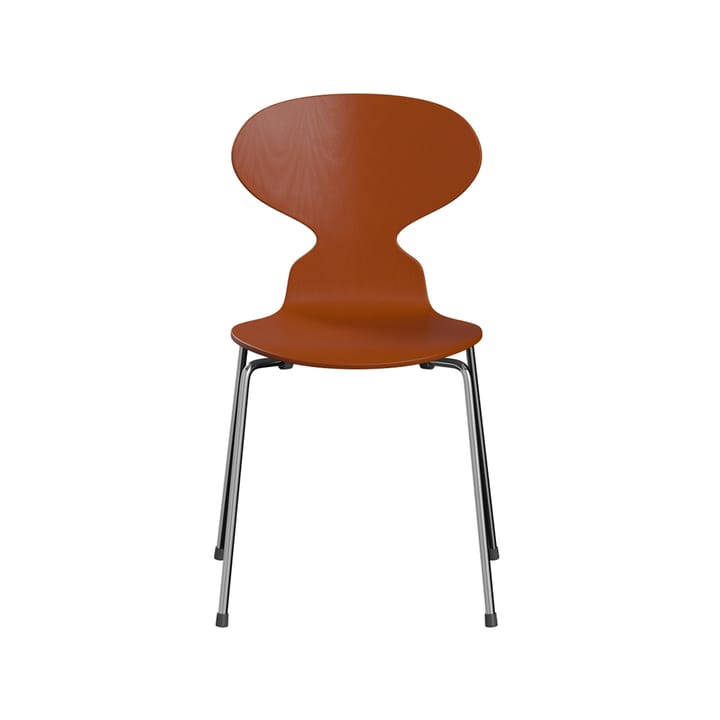 Myran 3101 stol - paradise orange, målad ask, kromat stålstativ - Fritz Hansen