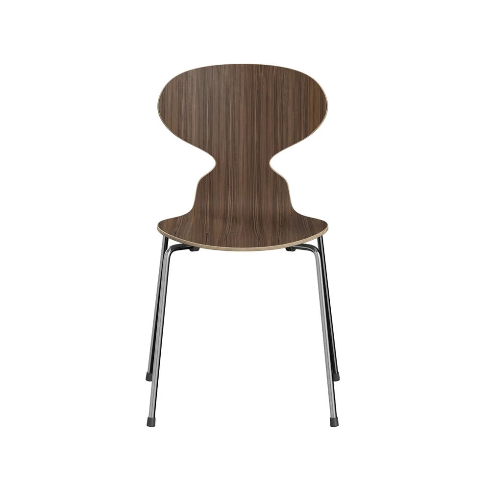 Myran 3101 stol, valnöt klarlack, kromat stålstativ Fritz Hansen