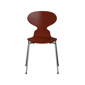 Myran 3101 stol - venetian red, målad ask, kromat stålstativ - Fritz Hansen