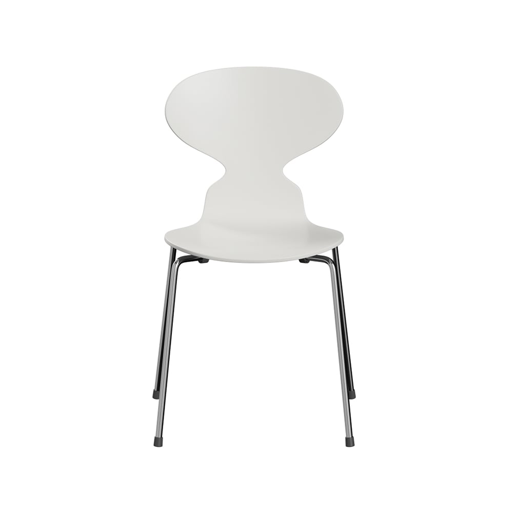 Fritz Hansen Myran 3101 stol white, lackad, kromat stålstativ