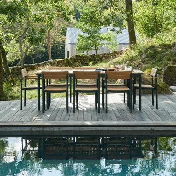 Pelagus karmstol teak - Hunter green - Fritz Hansen