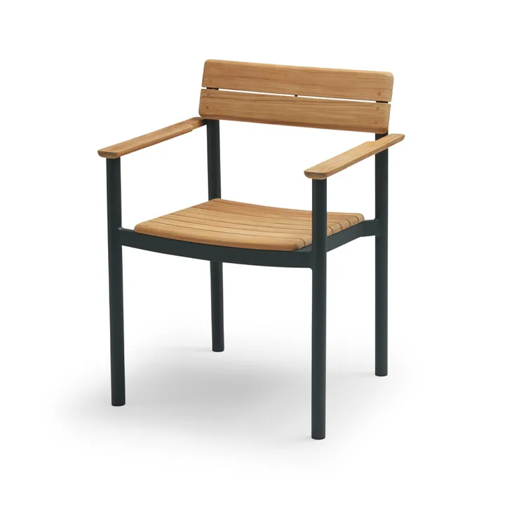 Pelagus karmstol teak - Hunter green - Fritz Hansen