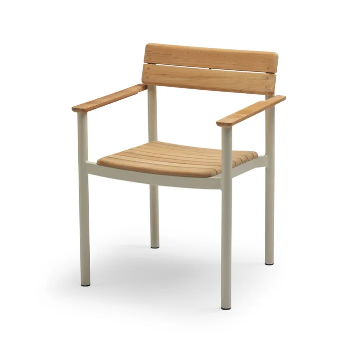 Pelagus karmstol teak - Light ivory - Fritz Hansen