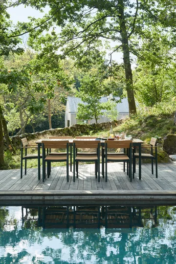 Pelagus matbord teak 214x90,5 cm - Hunter green - Fritz Hansen