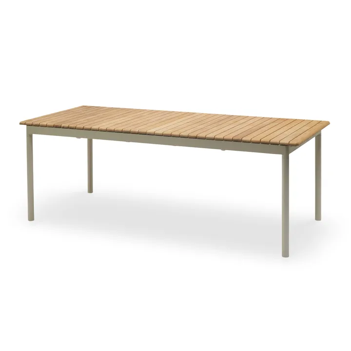 Pelagus matbord teak 214x90,5 cm - Light ivory - Fritz Hansen