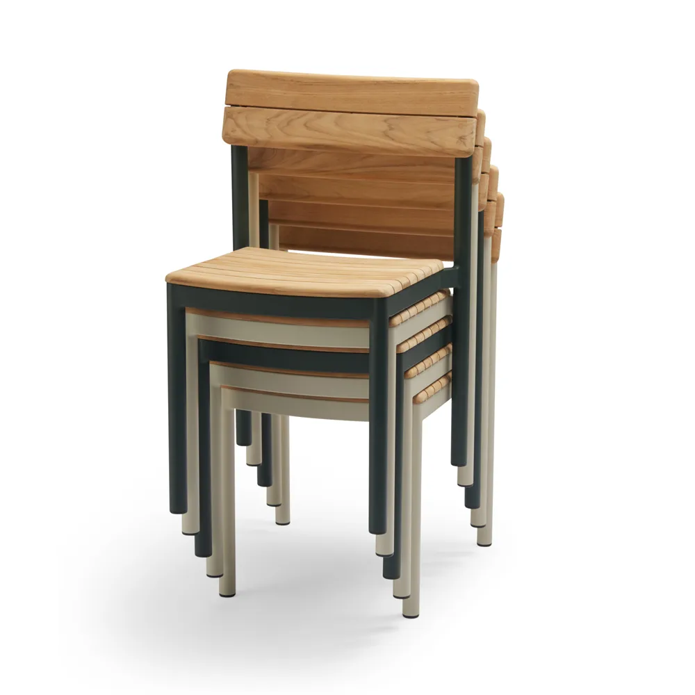 Pelagus stol teak, Light ivory Fritz Hansen